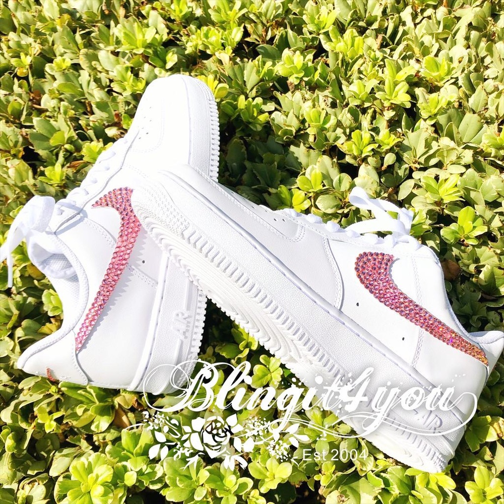 4 Swarovski crystals swooshes for Nike AF1 shoes - Picture 7 of 8